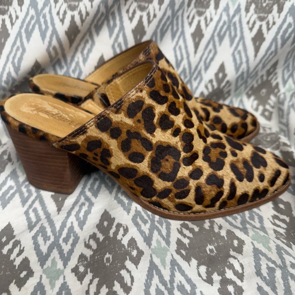 Madewell The Harper Mule in Leopard Calf Hair